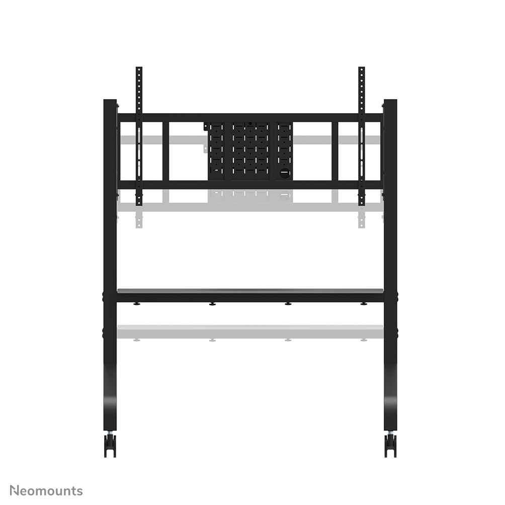 Neomounts FL50-575BL1 Support au sol mobile pour écran 65-110" - étagère multimédia incluse - installation rapide - TÜV